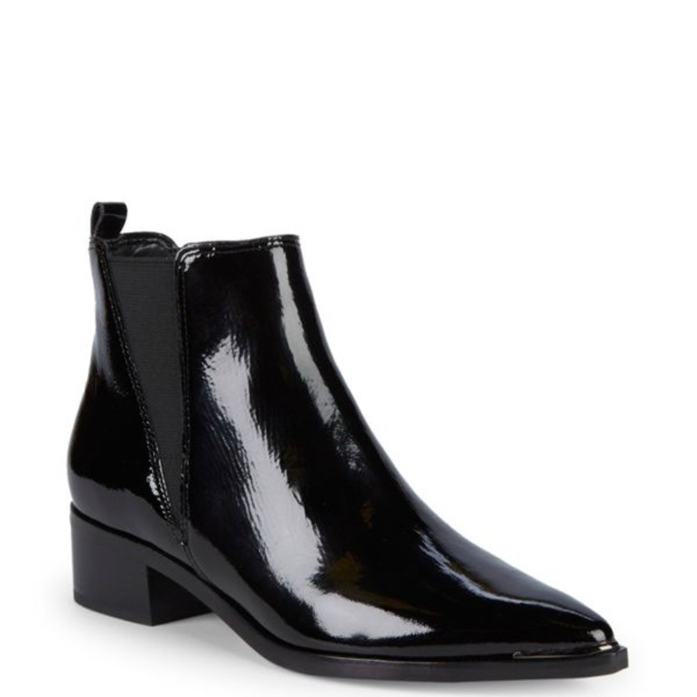 Marc Fisher Black Patent Heeled Boots